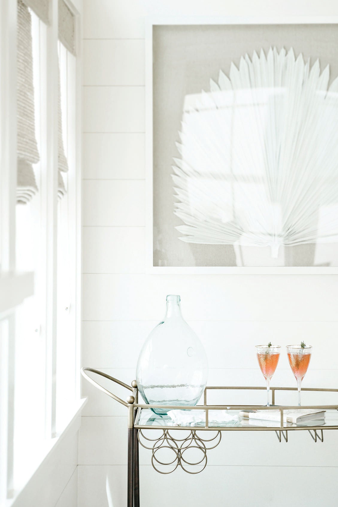 bar cart in a home