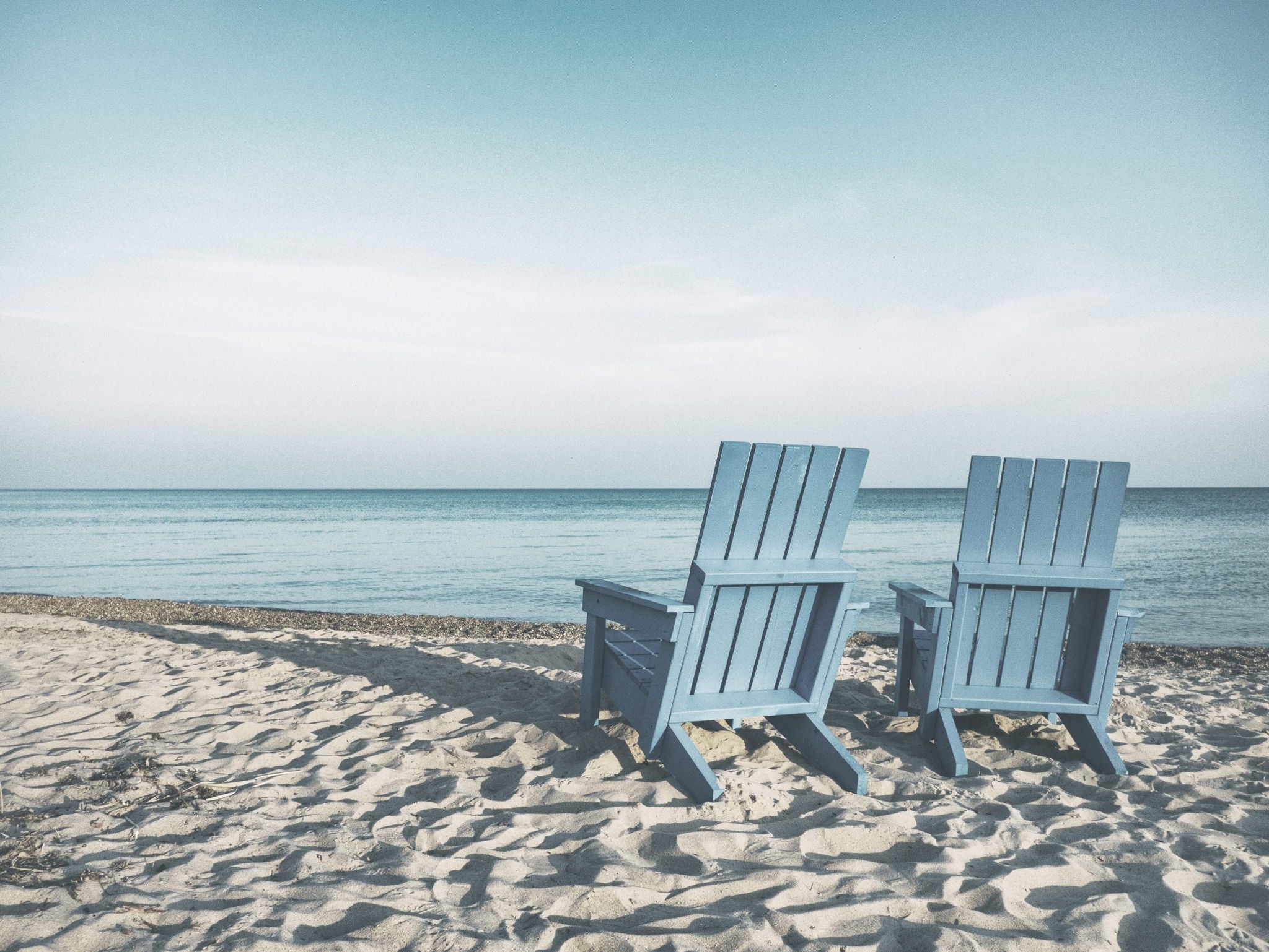 2 chairs on the beach in cape san blas florida