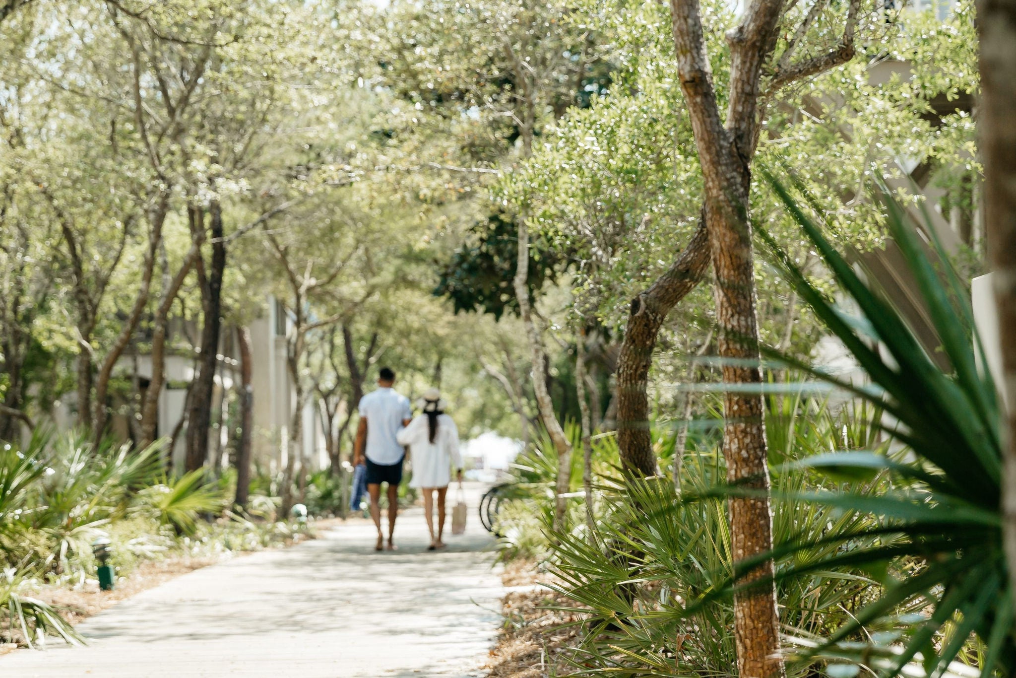 couple walking in rosemary beach