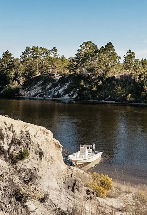 boat in the choctawhatchee river