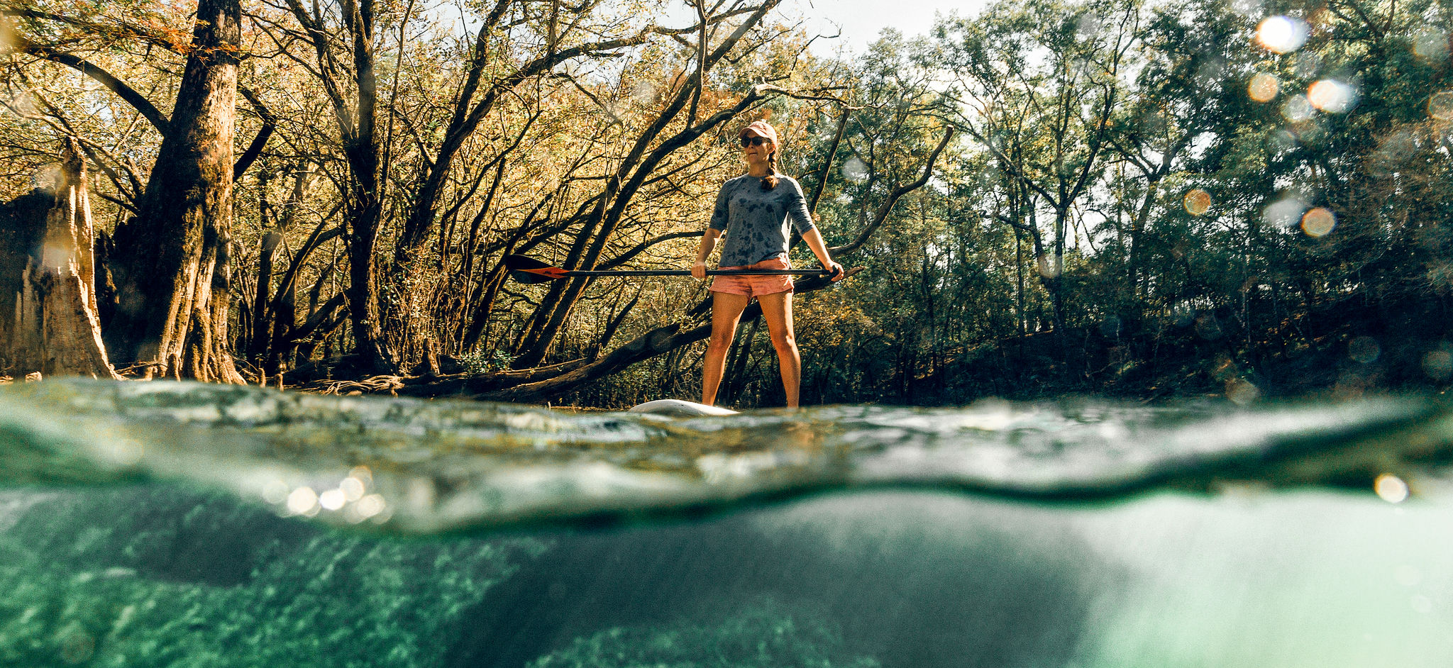 backwater paddleboarding